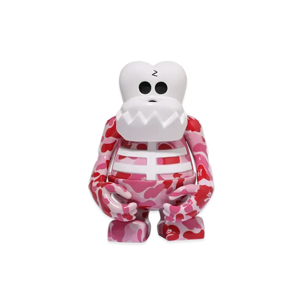 A BATHING APE x Bounty Hunter ABC Camo Skull-Kun Figure "Pink"