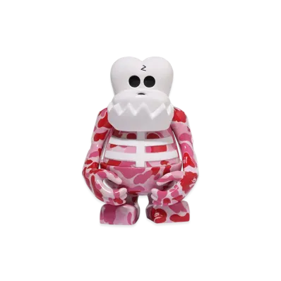 A BATHING APE x Bounty Hunter ABC Camo Skull-Kun Figure "Pink"