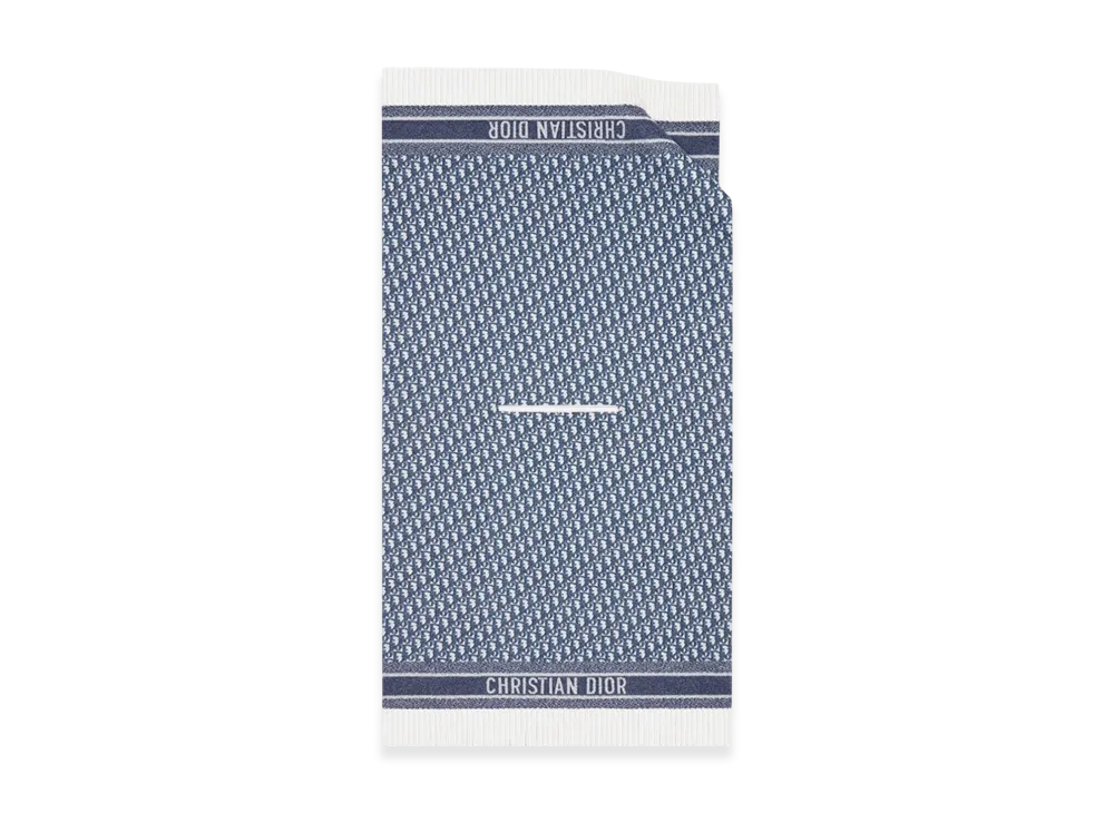 Dior Oblique Poncho Cashmere "Navy Blue"