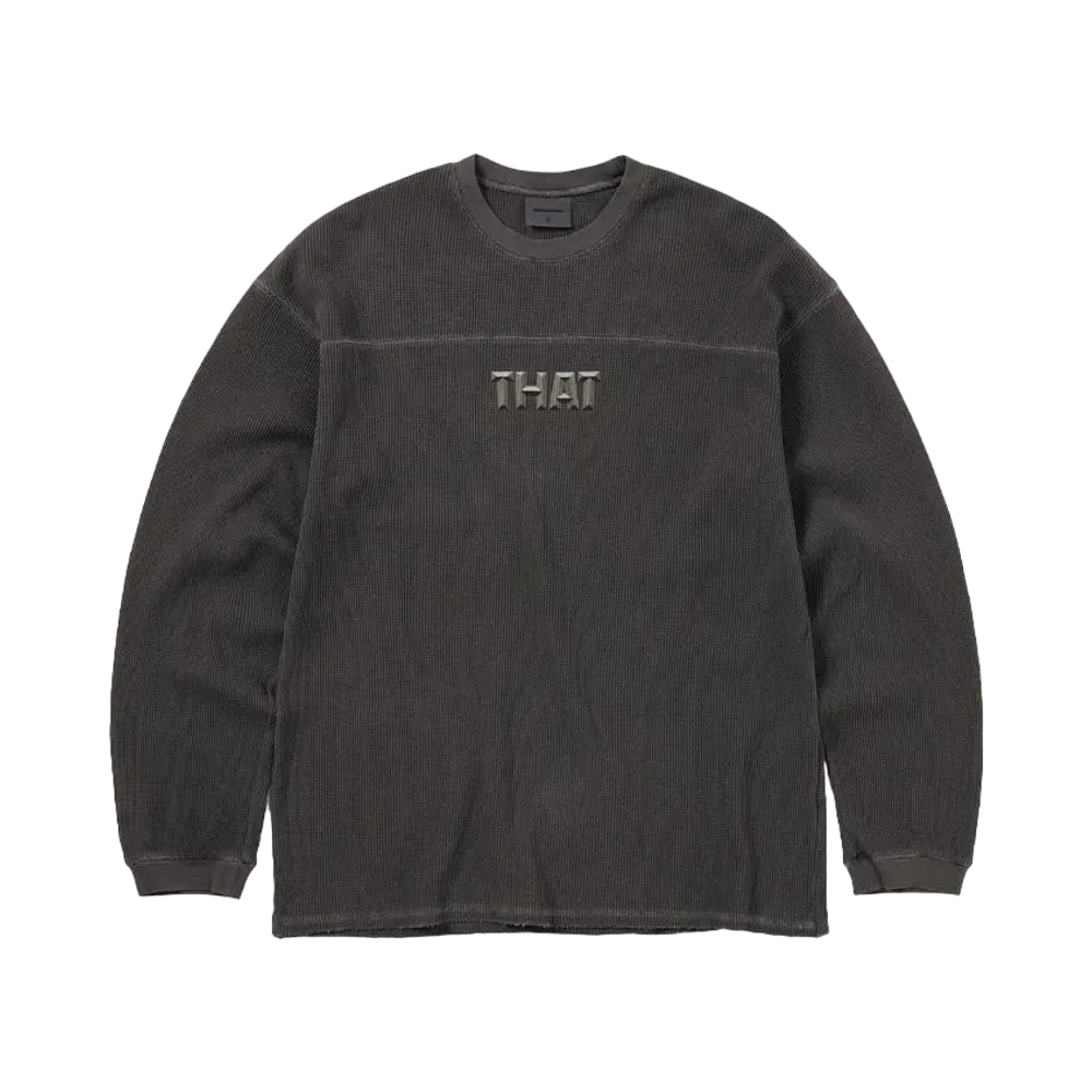 thisisneverthat THAT Waffle L/S Tee "Charcoal"