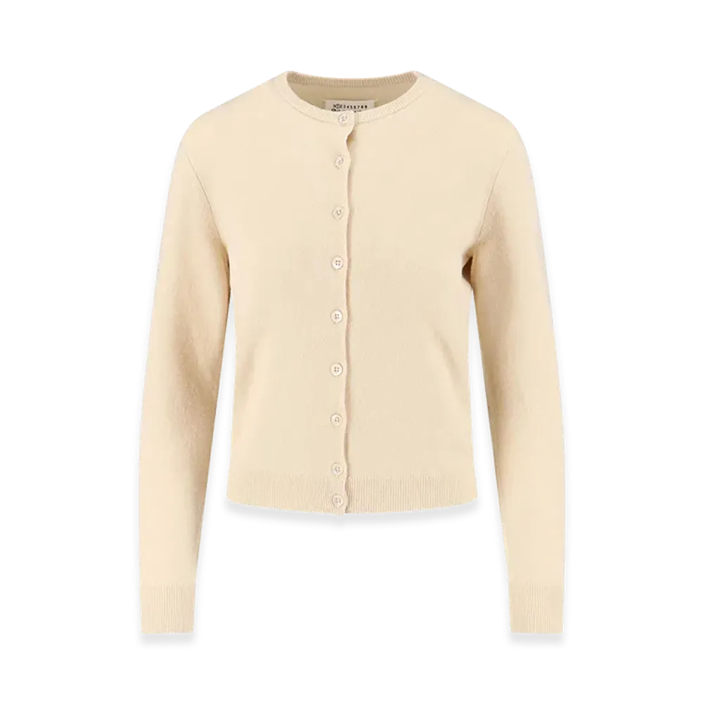 Maison Margiela Women's Cardigan In Lana "White"