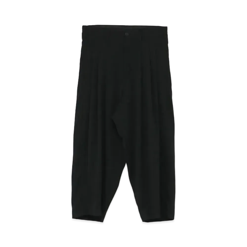 Yohji Yamamoto Pour Homme W/GABARDINE 3TUCK WIDE PANTS "Black"