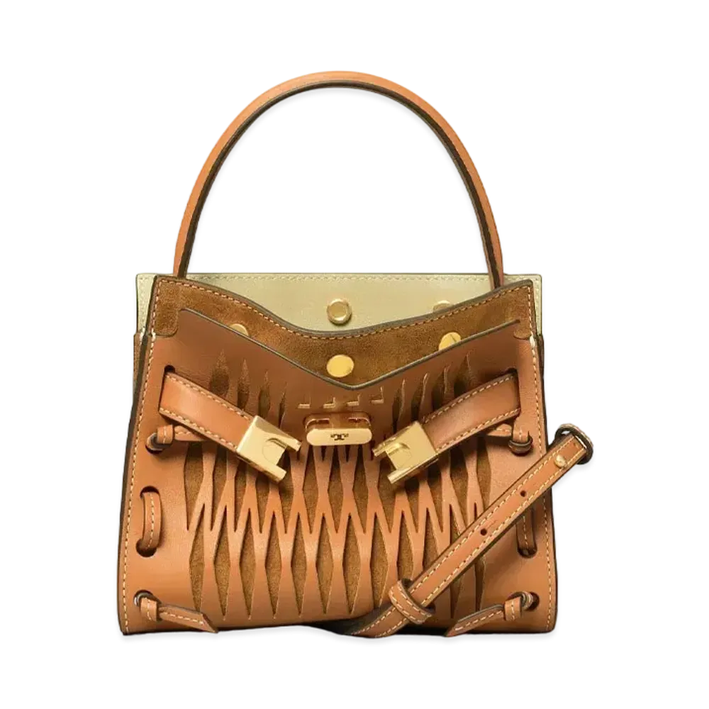Tory Burch Lee Radziwill Petite Double Bag "Tan"