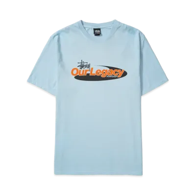 Stussy x Our Legacy Work Shop Swirl Tee Pigment Dyed "Baby Blue"