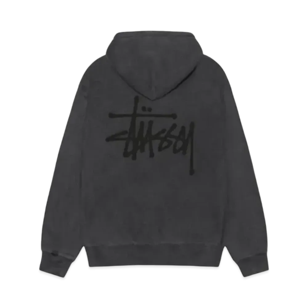 Stussy Basic Zip Hoodie Pigment Dyed "Black"