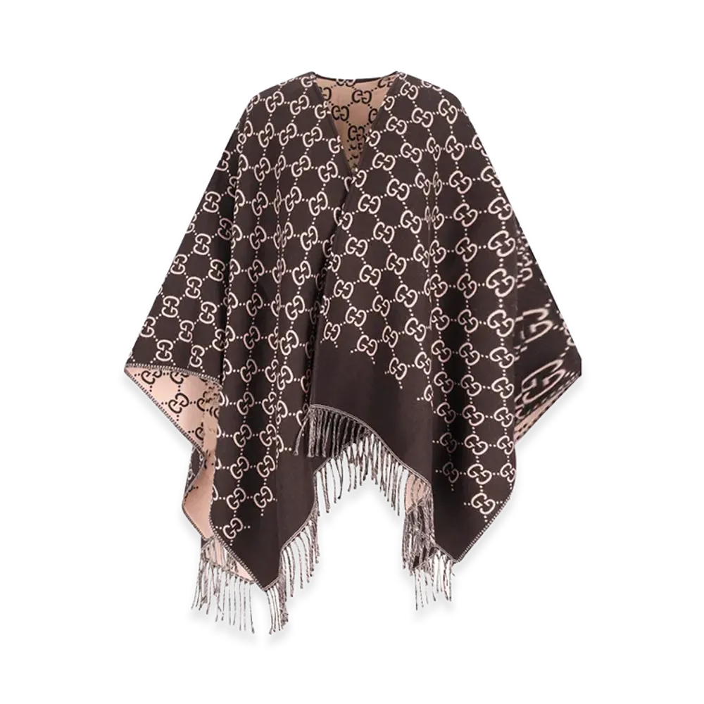 GUCCI Women's Coats "Dark Brown/Pink"