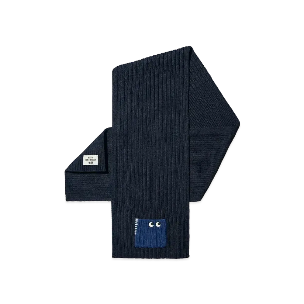 Uniqlo X Anya Hindmarch Heattech Knit Muffler "Navy"