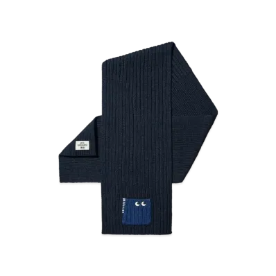 Uniqlo X Anya Hindmarch Heattech Knit Muffler "Navy"