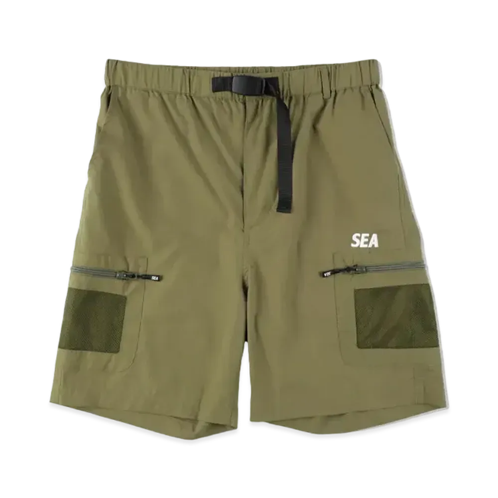 WIND AND SEA Water Repellent Nylon Cargo Shorts "Khaki"