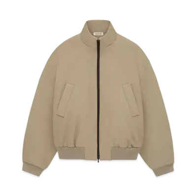 FEAR OF GOD ESSENTIALS Weighted Twill Bomber "Dune"