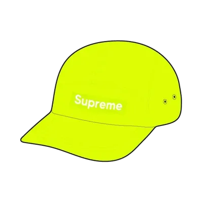 Supreme Washed Chino Twill Camp Cap (25FW) "Neon Yellow"
