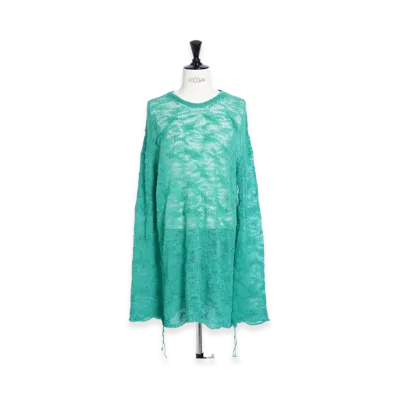 MM6 Maison Margiela See Through Damaged Knit "Green"