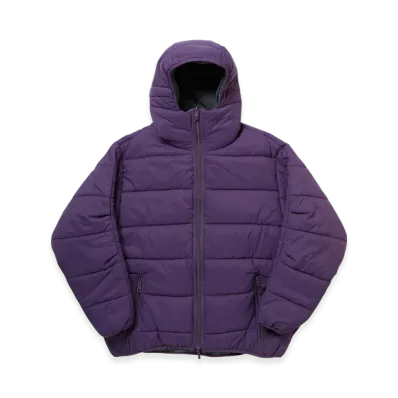 DAIWA PIER39 W'S Tech Reversible Climbers Puff Jacket "Purple x Charcoal"