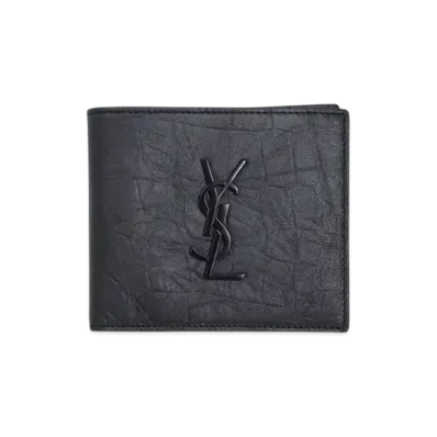 Saint Laurent Cassandre Bi-Fold Wallet "Black"