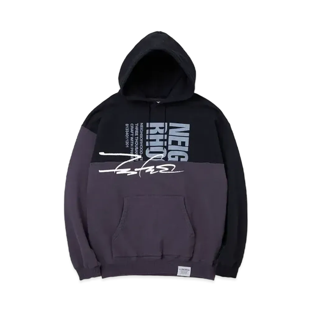 NEIGHBORHOOD x Futura Laboratories Homespray FL-007 Hooded LS . CO "Black/Charcoal"