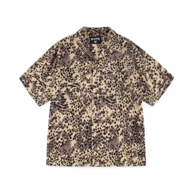 SUPPLIER Leopard Open Collar Shirt "Brown"