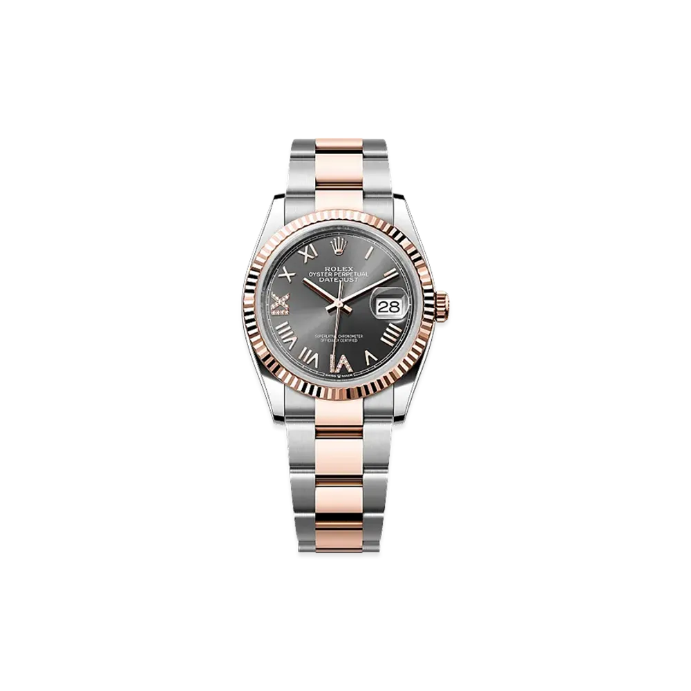 ROLEX Datejust 36 Oystersteel & Everose Gold "Slate"