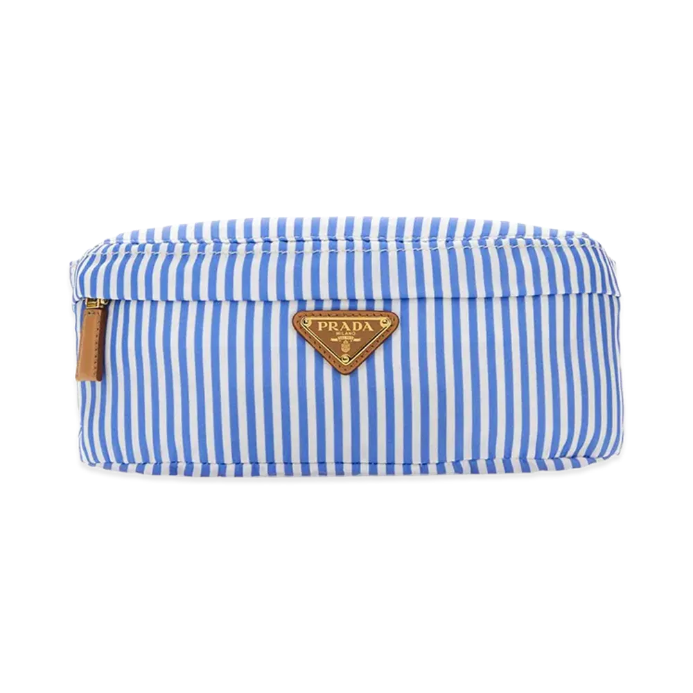 PRADA Women's Printed Re-Nylon Belt Bag "Stripped"