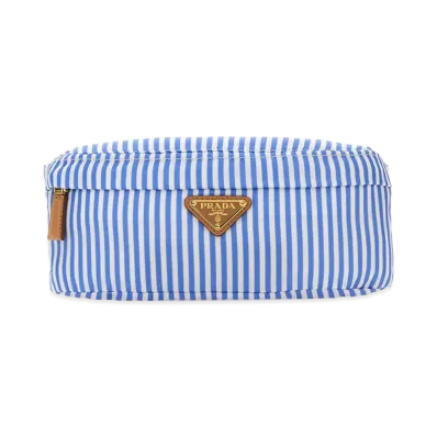 PRADA Women's Printed Re-Nylon Belt Bag "Stripped"