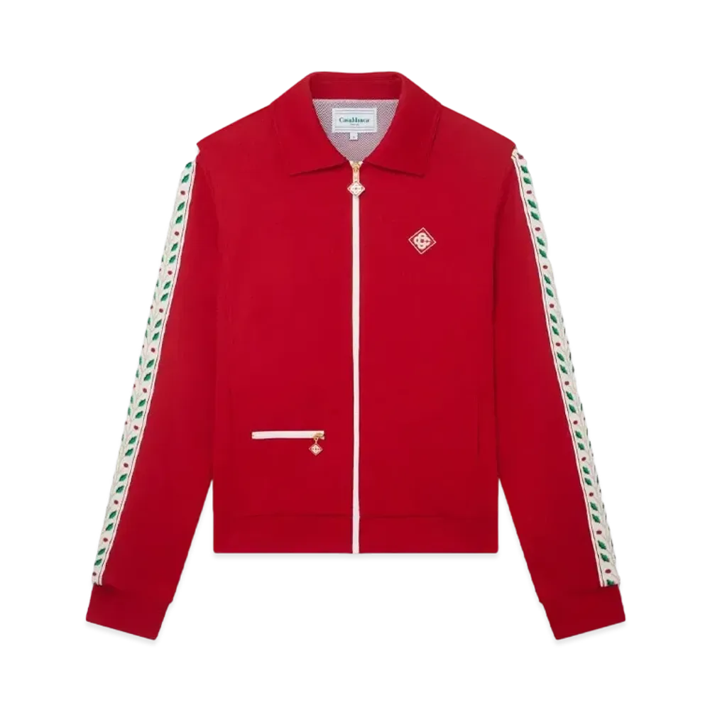 Casablanca Laurel Tricot Track Top "Red"