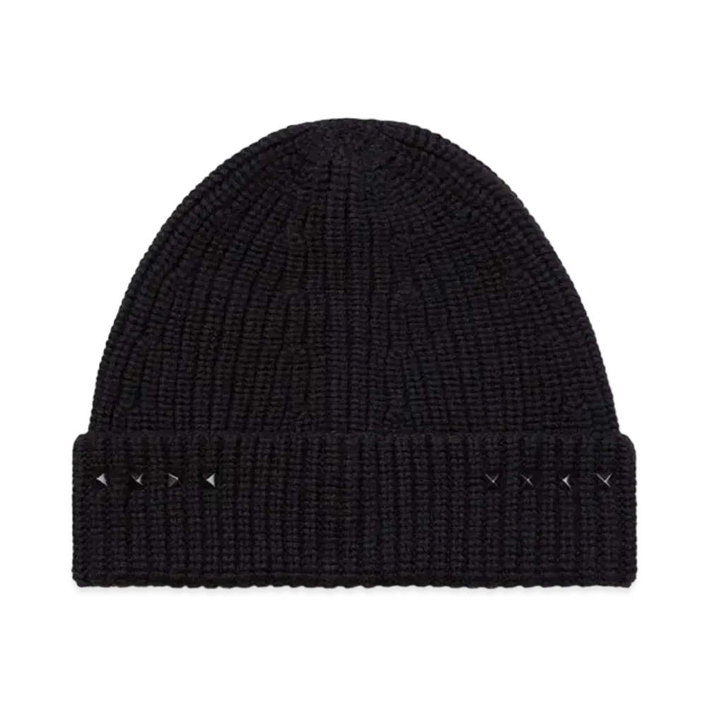 Valentino Untitled Wool Beanie "Black"