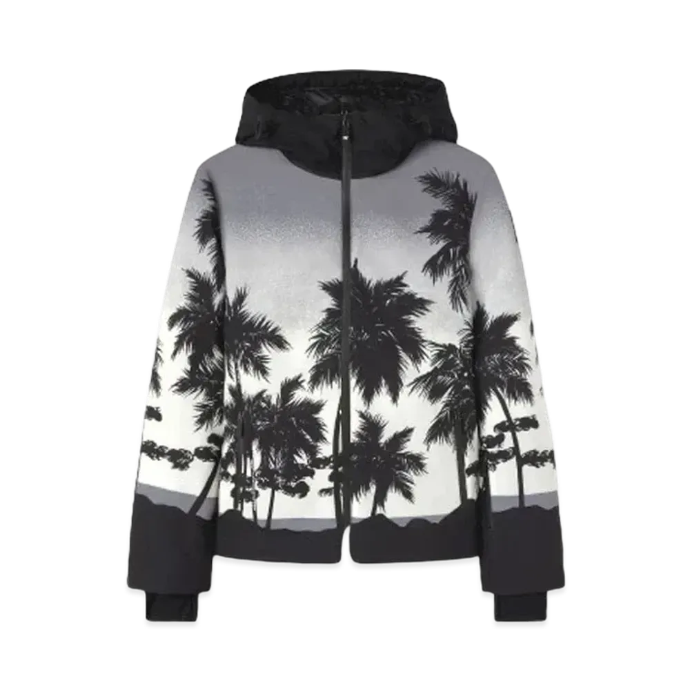 PALM ANGELS PA Palms Ski Jacket "Light Gray/Black"