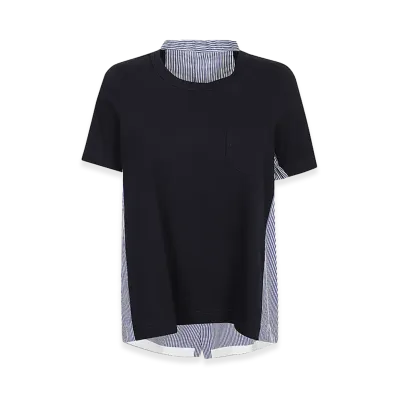 sacai Women's T-Shirts "Navy"