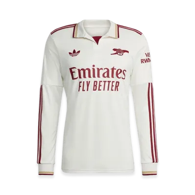 adidas Arsenal 25/26 Long Sleeve Third Uniform "Cloud White/Team Coll Burgundy 2"