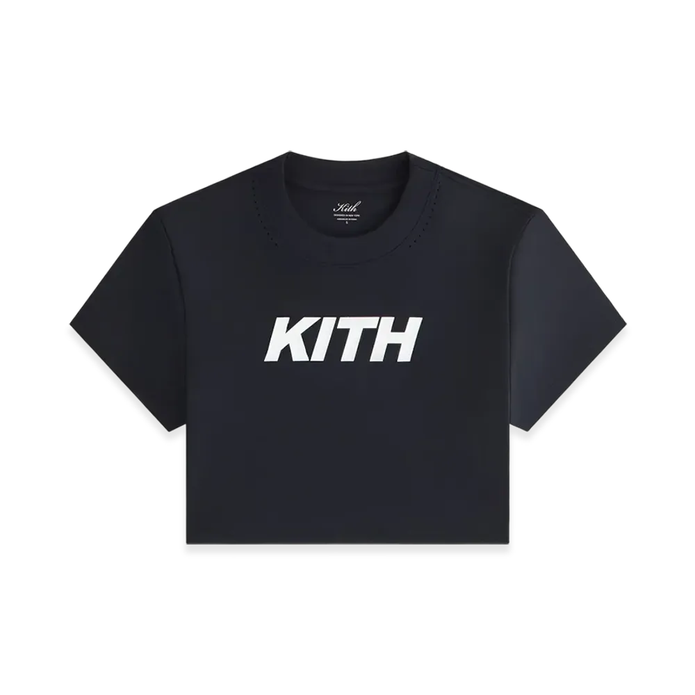 Kith Women's Misha Crop Speed Logo Tee "Black"