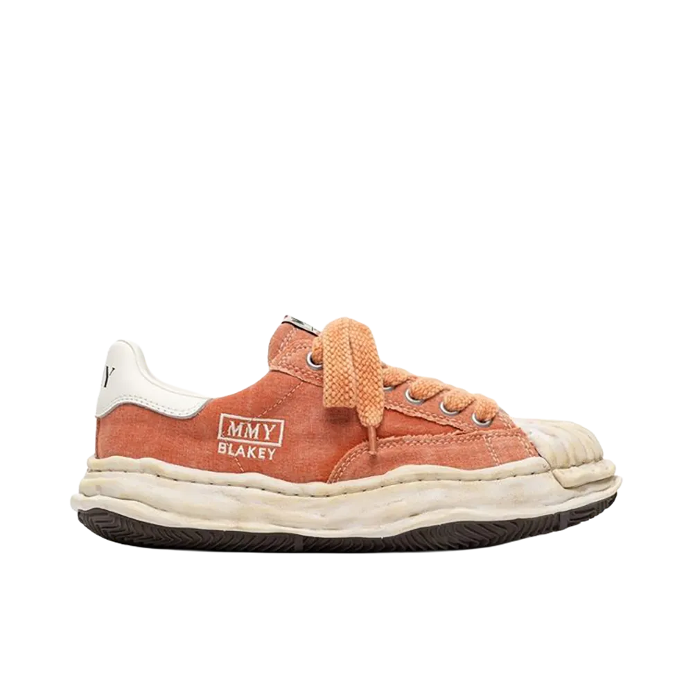 Maison MIHARA YASUHIRO BLAKEY OG Sole Bleached Canvas Low-top Sneakers "Orange"