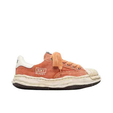 Maison MIHARA YASUHIRO BLAKEY OG Sole Bleached Canvas Low-top Sneakers "Orange"