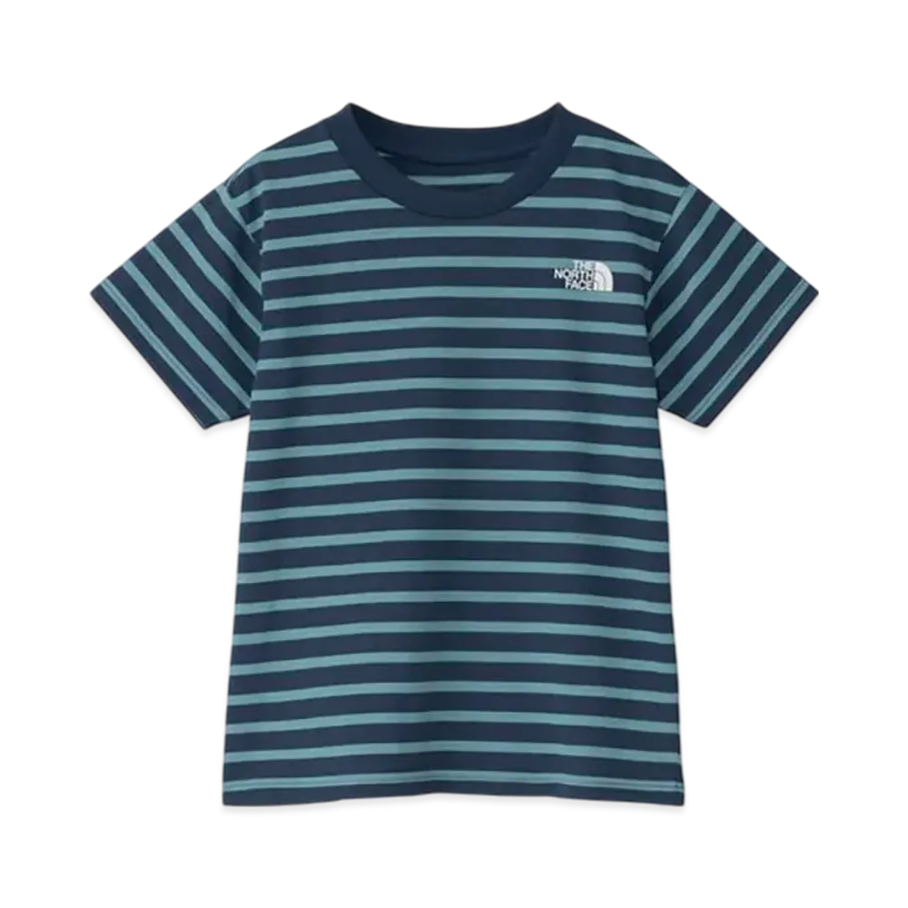 The North Face Kids Toddler Short Sleeve Field Striped Tee "Mountain Blue"