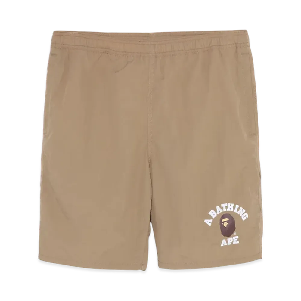 A BATHING APE College Beach Pants "Beige"
