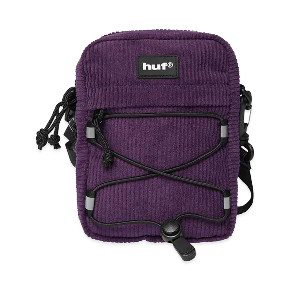HUF Corduroy Bowery Side Bag "Dark Berry"