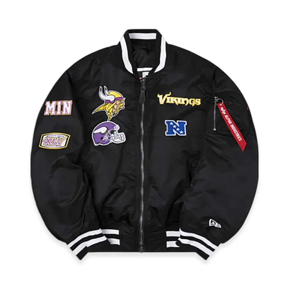 NEW ERA Alpha Industries MA-1 Bomber Jacket "Minnesota Vikings"