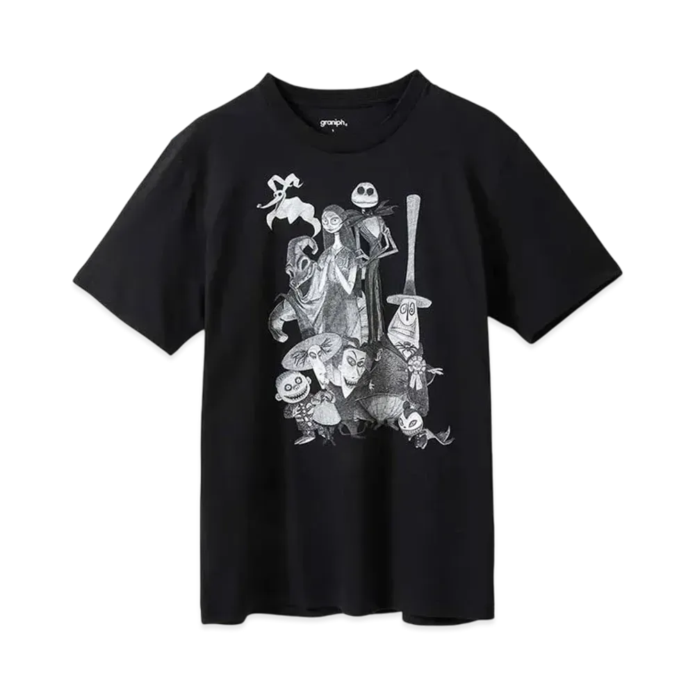 graniph x THE NIGHTMARE BEFORE CHRISTMAS Portrait T-Shirt "Black"