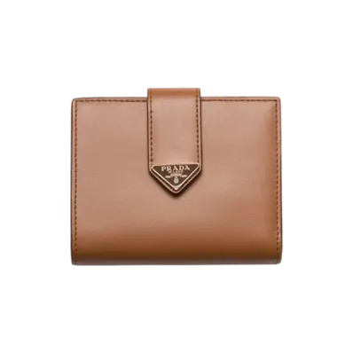 PRADA City Calf Tab Wallet "Cognac"
