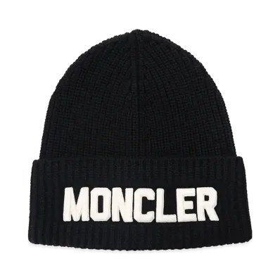 Moncler Berretto Tricot Knit Cap "Black/White"