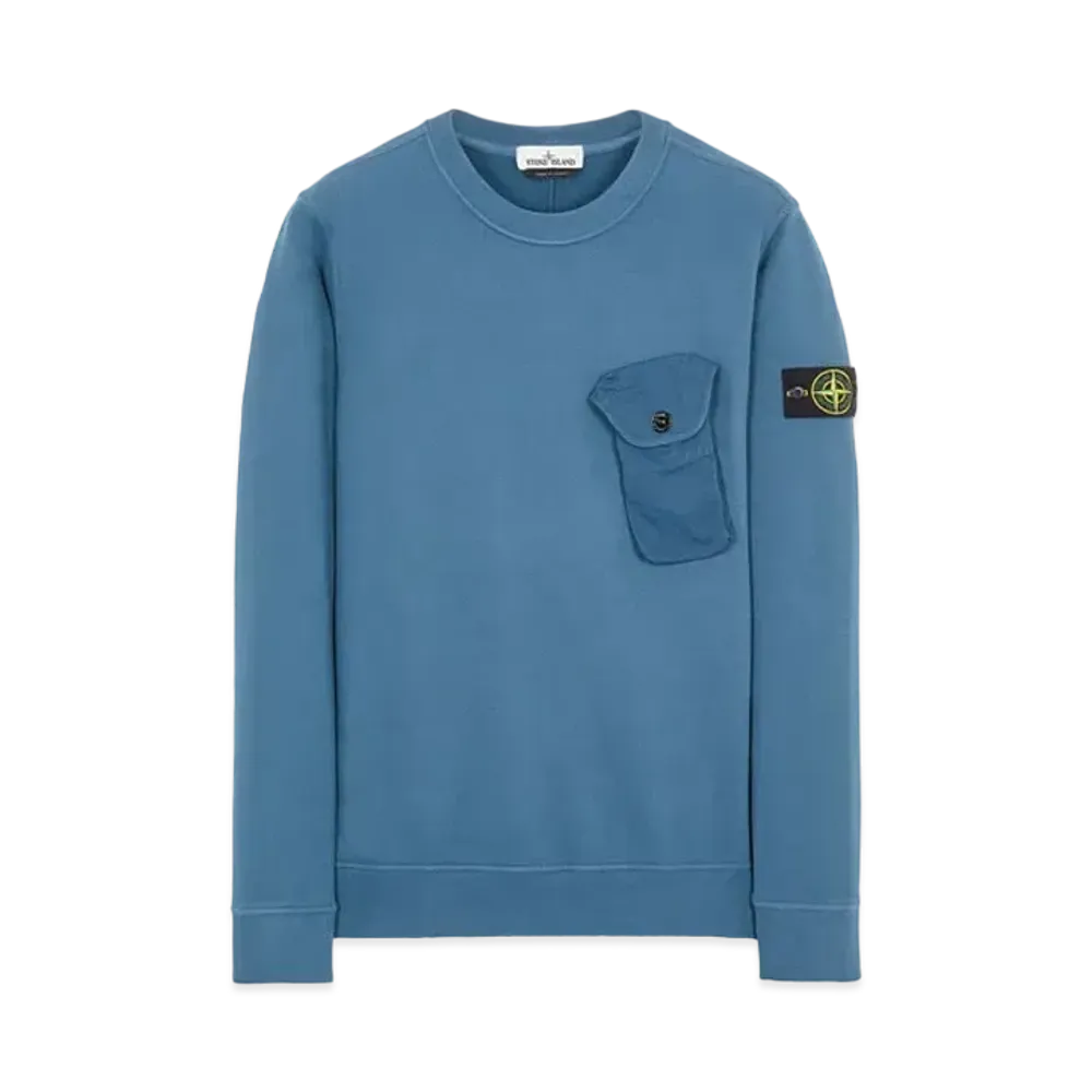 Stone Island 60419 BRUSHED COTTON FLEECE "Teal"
