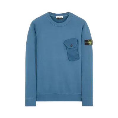 Stone Island 60419 BRUSHED COTTON FLEECE "Teal"