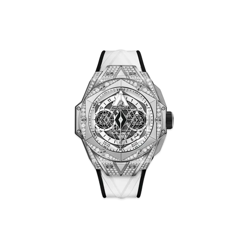 HUBLOT Big Bang Sang Bleu II Titanium White Pave 45mm