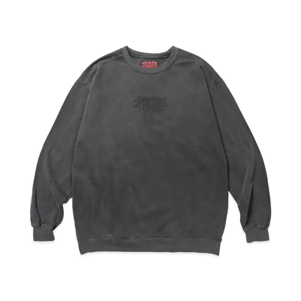 APHRODITEGANG Classic Logo Pigment Dye Crewneck Sweat Shirt "Black"