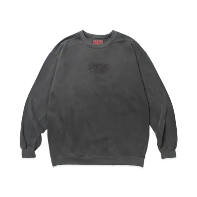 APHRODITEGANG Classic Logo Pigment Dye Crewneck Sweat Shirt "Black"