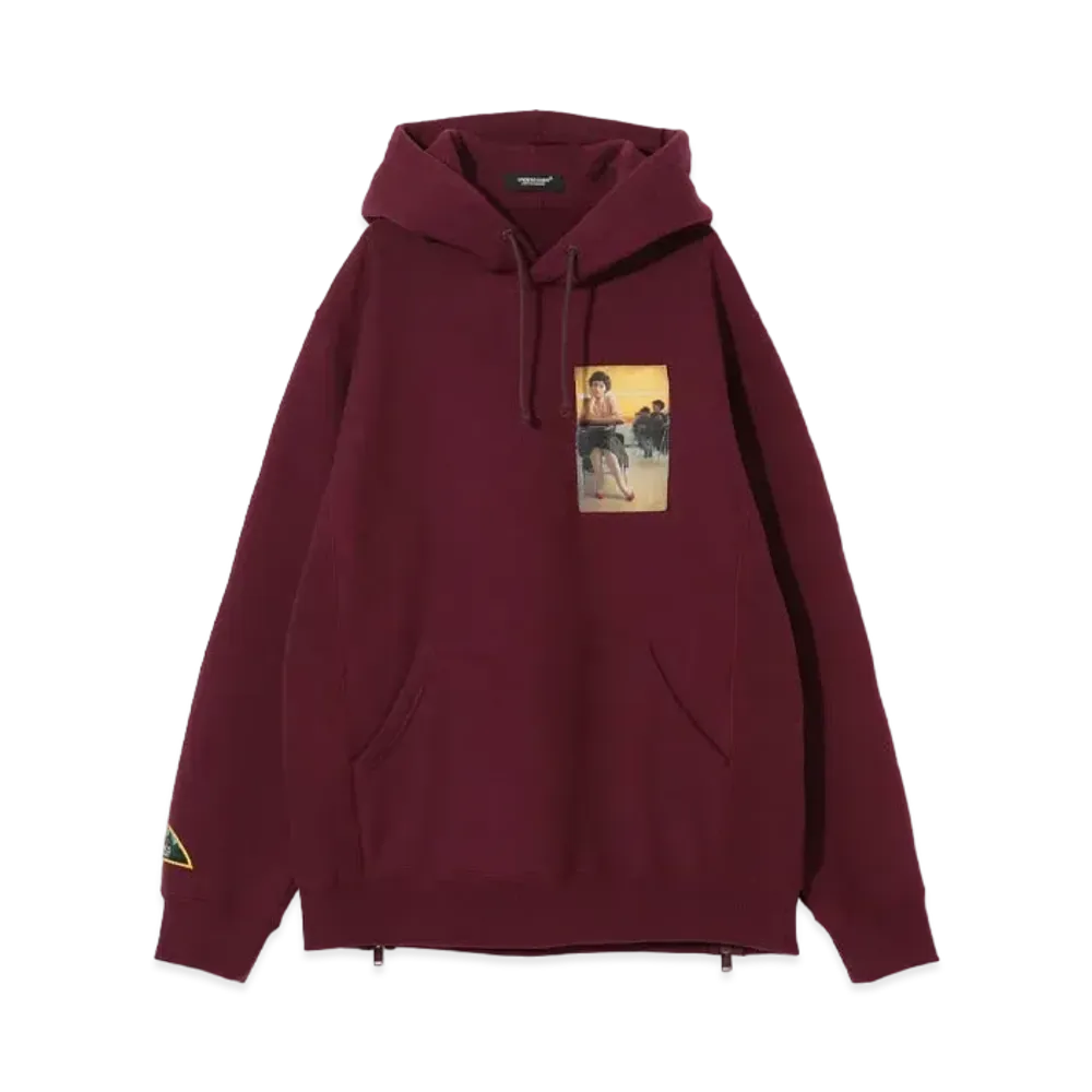 UNDERCOVER Twin Peaks Cotton Fleece Sweatshirt Hoodie "Bordeaux"
