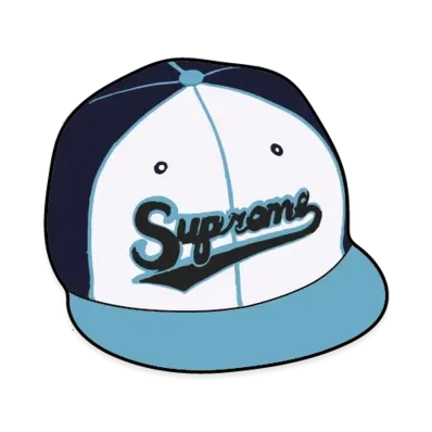 Supreme Piping Script Logo New Era "Navy"