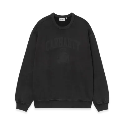 Carhartt WIP Faded Pond Corps Sweat "Black(Heavy Stone Wash)"