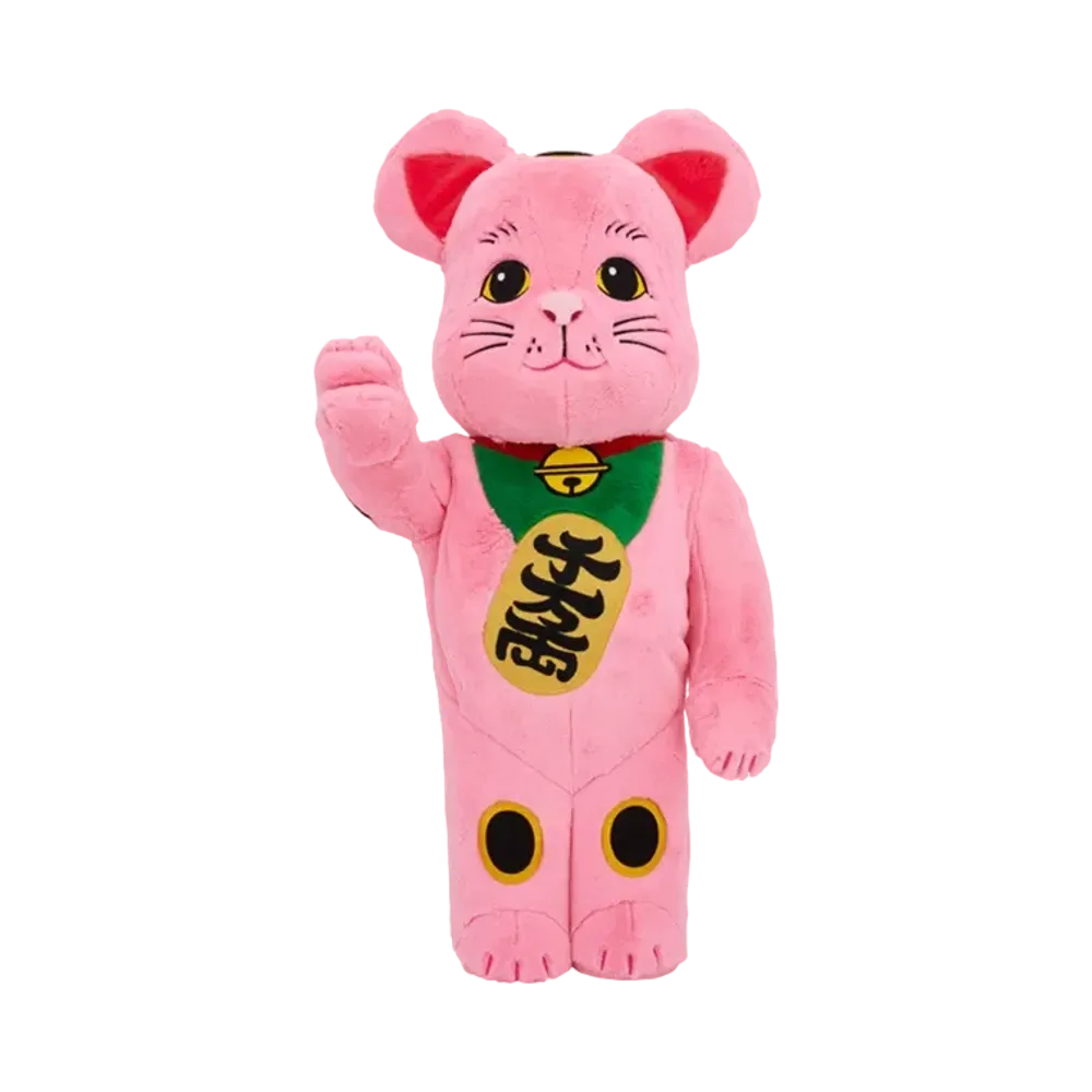 MEDICOM TOY "BEARBRICK" Lucky Cat costume Pink 1000%