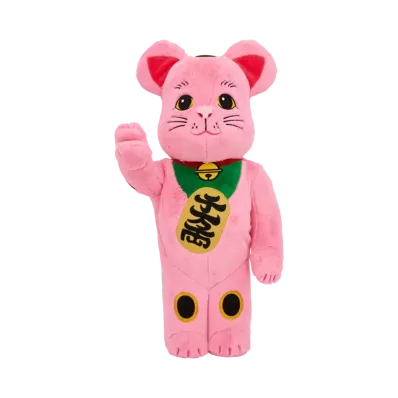 MEDICOM TOY "BEARBRICK" Lucky Cat costume Pink 1000%