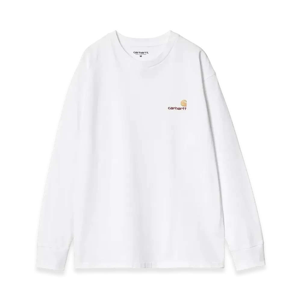 Carhartt WIP L/S American Script T-Shirt "White"