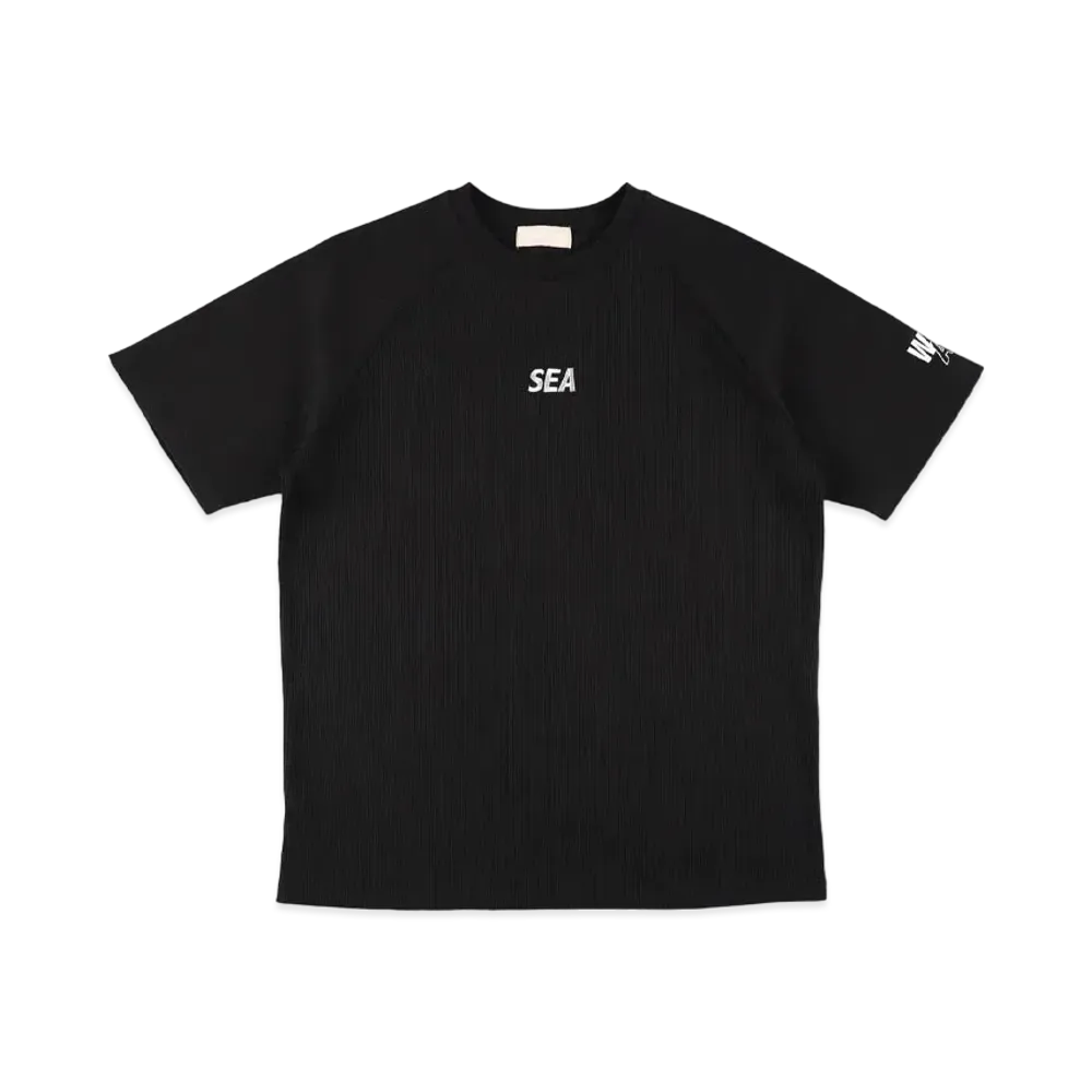 WIND AND SEA ES Waffle Raglan S/S "Black"